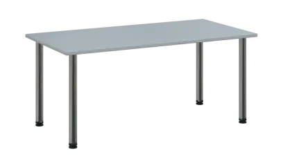 CRTR 160 jídelní stůl, kovová podnož chrom, deska 25 mm, 1600x800 mm, šedá